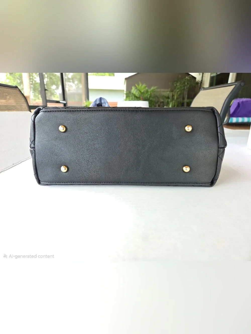 Vintage-Style Black Quilted Faux Leather Chain Shoulder Bag Tote